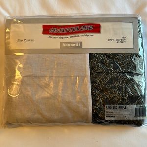 New Granfoulard King Black Bed Ruffle